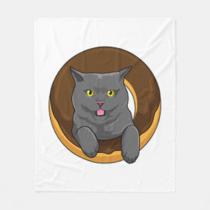 Manta Polar Gato con donut