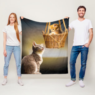 Manta Polar Gato con gatito