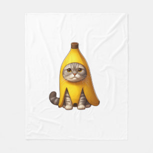 Manta Polar Gato con traje bananero