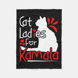Manta Polar Gato Damas De La Gráfica Kamala Silhouette