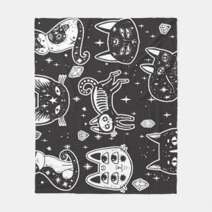 Manta Polar Gato de bruja: Ilustracion aislado de época