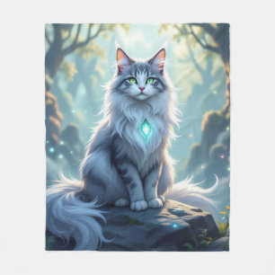 Manta Polar Gato de fantasía majestuoso con aura mística – Alt
