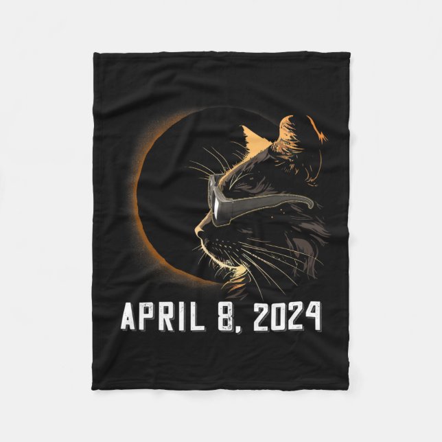 Manta Polar Gato de gafas de eclipse solar de gato (Anverso)