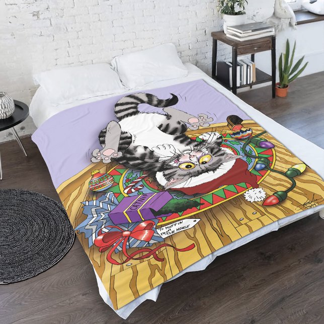 Manta Polar Gato de navidades (Subido por el creador)