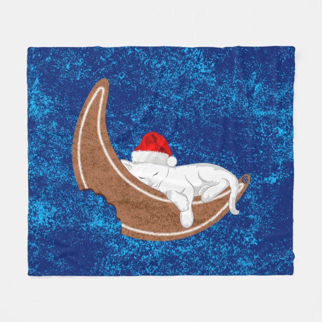 Manta Polar Gato de pan de jengibre (Frente (Horizontal))