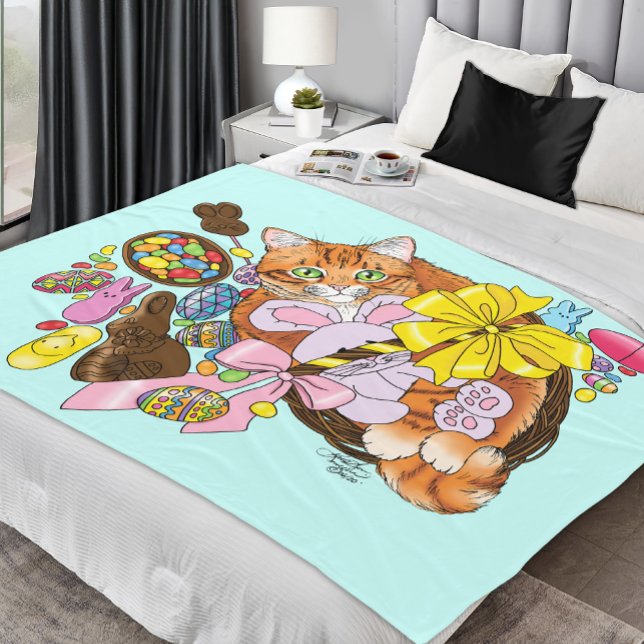 Manta Polar Gato de Pascua Naranja (Subido por el creador)