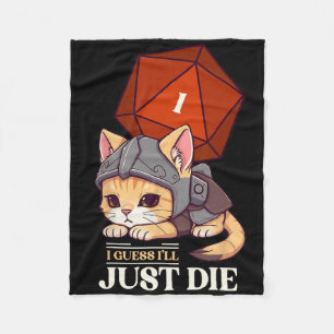 Manta Polar Gato de Rpg Supongo que Moriré Gato D20 Fallar Uni