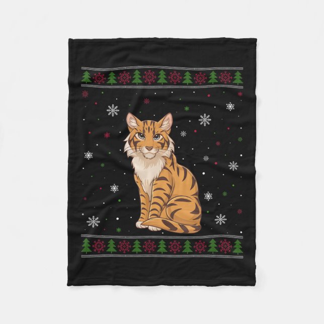 Manta Polar Gato de Savannah Navidades Sweater Men Mujeres Niñ (Anverso)