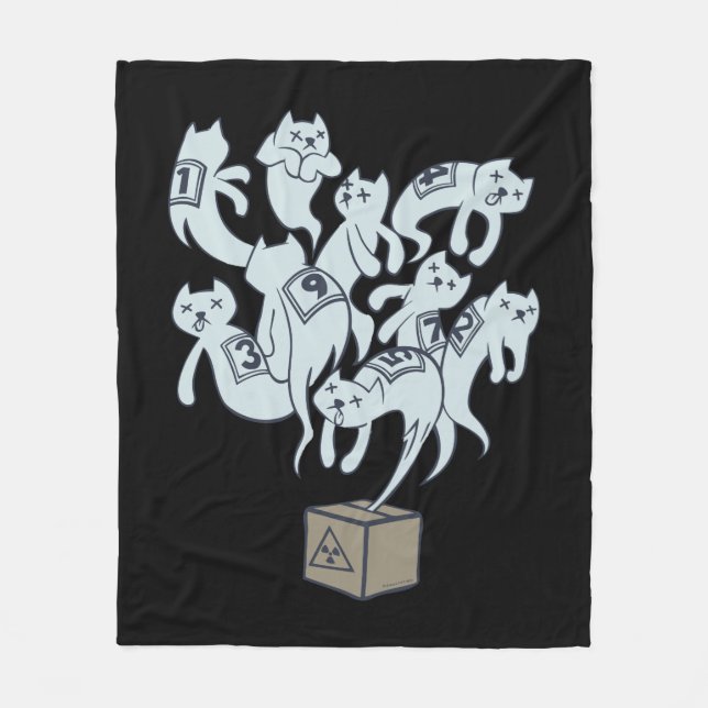 Manta Polar Gato de Schrödinger 9 vidas (Anverso)