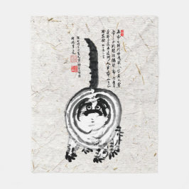 Manta Polar Gato de Tabby japonés a rayas choncas