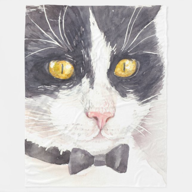 Manta Polar Gato de Tuxedo (Anverso)