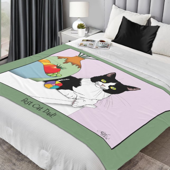 Manta Polar Gato de Tuxedo del Día del Padre (Subido por el creador)