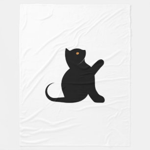 Manta Polar Gato diciendo hola