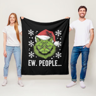 Manta Polar Gato divertido de Navidad, gente asquerosa, amante
