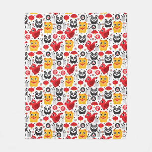 Manta Polar Gato, dragón, y panda afortunados de China