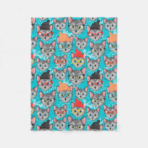 Manta Polar Gato en el gorra