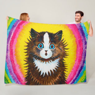 Manta Polar Gato en un arcoiris, Louis Wain