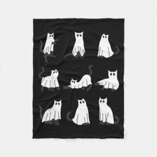 Manta Polar Gato fantasma lindo diseño divertido de Halloween 