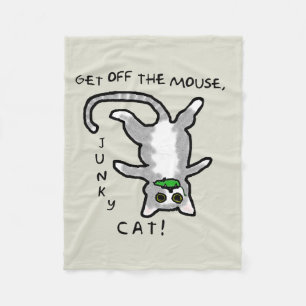 Manta Polar Gato Junky - ¡Quítate el ratón! - Matrícula