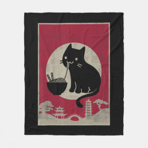 Manta Polar Gato kawaii vintage Ramen Anime niños regalo japon