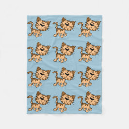 Manta Polar gato lindo del dibujo animado