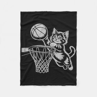 Manta Polar Gato lindo jugando al baloncesto Hombres Mujeres N