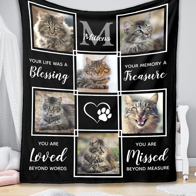 Manta Polar Gato Memorial Regalo Mascota Pérdida Poema 6 Colla (Subido por el creador)