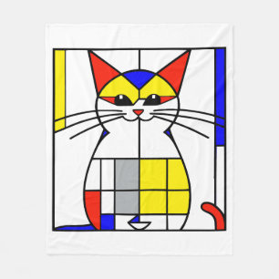 Manta Polar Gato mondriano