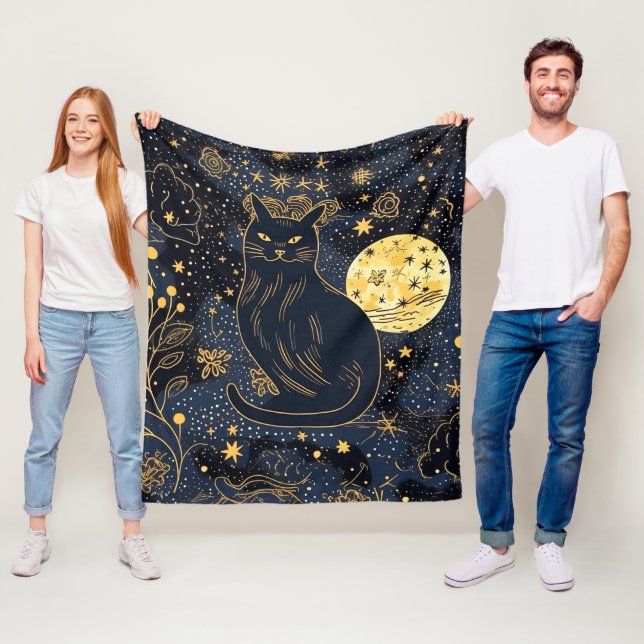 Manta Polar Gato negro de los cielos estrellados (In situ)