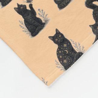 Manta Polar Gato negro espeluznante y difuso 