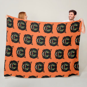 Manta Polar Gato negro vintage