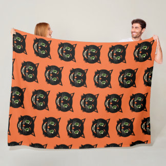Manta Polar Gato negro vintage