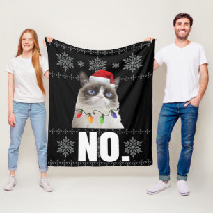Manta Polar Gato No Grumpis Gatos De Navidad No Regalos De Nav