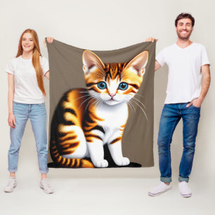 Manta Polar Gato Pequeño Lindo y Esponjoso, Gato