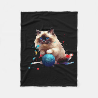 Manta Polar Gato Ragdoll de pijama perfecto para amantes de lo