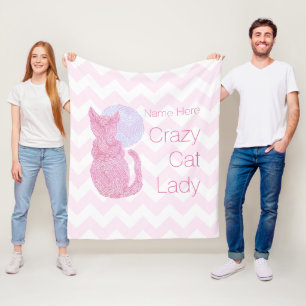 Manta Polar Gato rojo de Z y la señora loca del gato de la