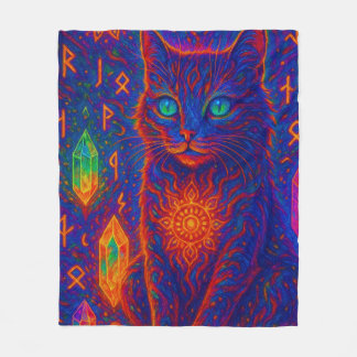 Manta Polar Gato sagrado de neón