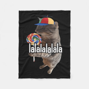 Manta Polar Gato Silencioso Con Meme De Lollipop