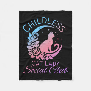 Manta Polar Gato sin hijos Lady Club Social Meme Cat Kamala