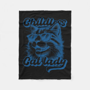 Manta Polar Gato sin hijos Lady Graciosa Gato Lover