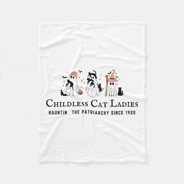 Manta Polar Gato sin Niños Damas Hauntin El Patriarcado Kamala (Anverso)