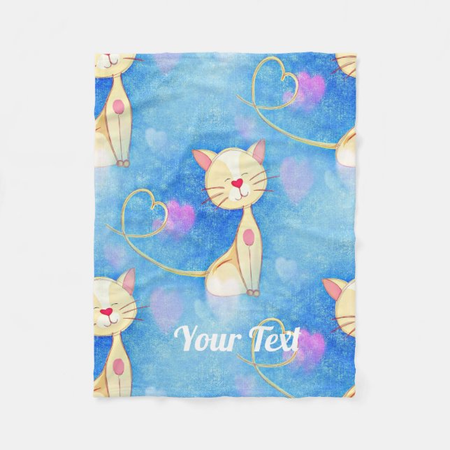 Manta Polar Gato soñador (Anverso)