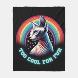 Manta Polar  Gato Sphynx Demasiado Genial Frase Divertida 