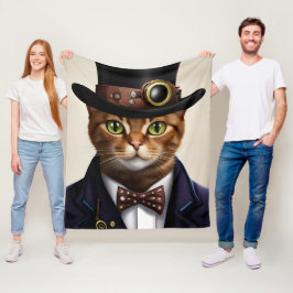 Manta Polar Gato Steampunk