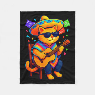 Manta Polar Gatos antes de vatos gato mexicano poncho fiesta c