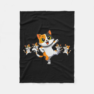 Manta Polar Gatos Bailando Amante de Gatos Divertido Para Muje