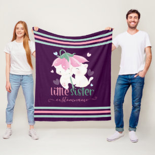 Manta Polar Gatos Bajo La Flor Personalizado Del Paraguas Pequ