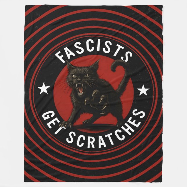 Manta Polar Gatos Contra Fascistas (Anverso)