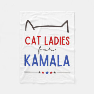 Manta Polar Gatos Damas De Kamala, Un Gato Amante Gracioso