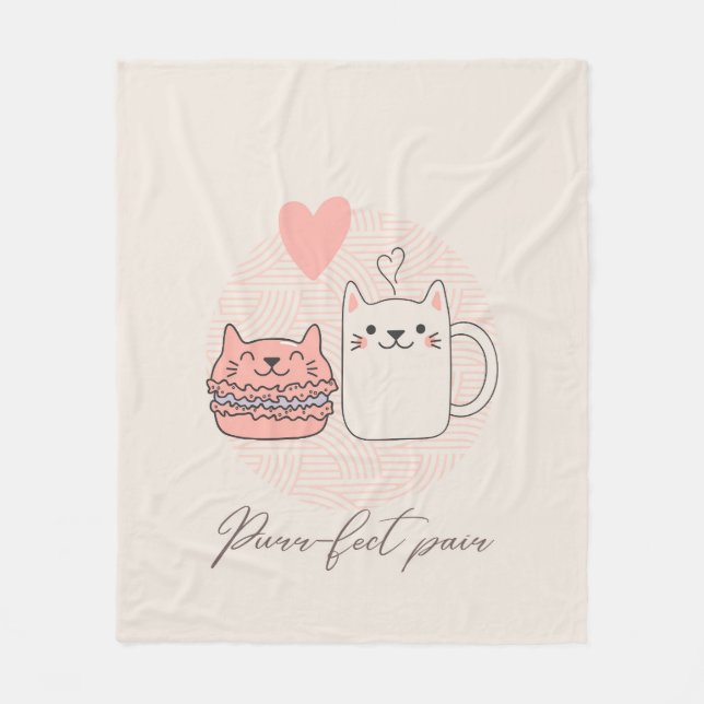 Manta Polar Gatos de comida (Anverso)